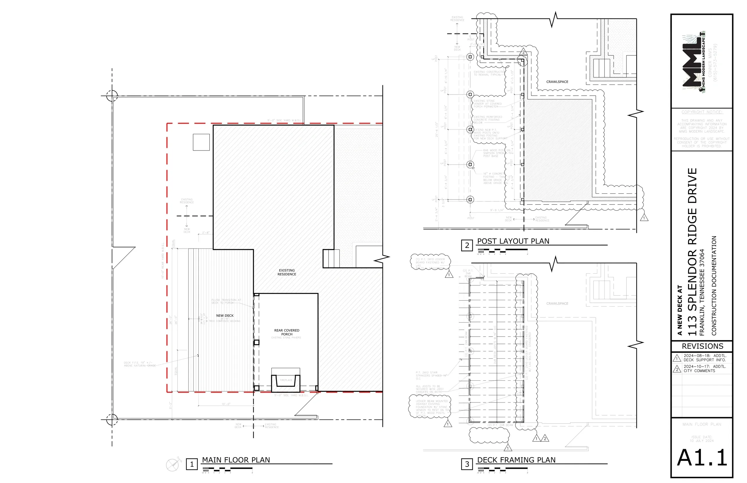 Architectural floor plan with detailed layouts.